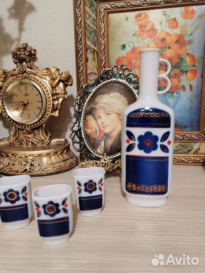 Графин стаканчики винтаж