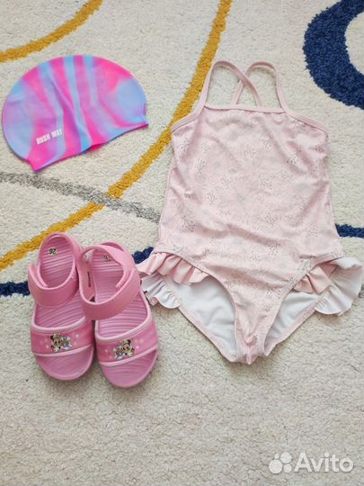 Большой пакет одежды на девочку 98