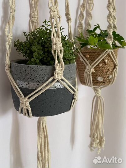 Подвес для кашпо макраме бохо