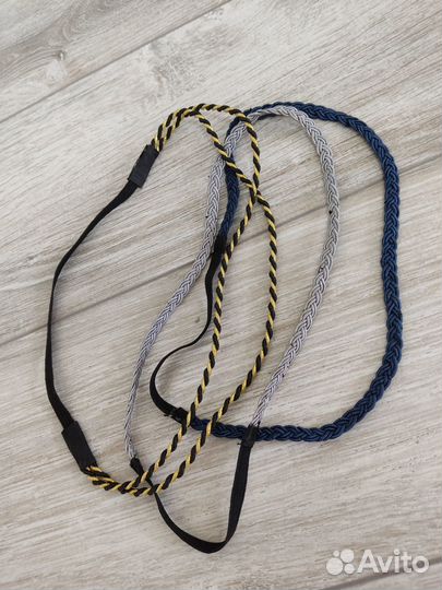 Ободки для волос на резинке и без