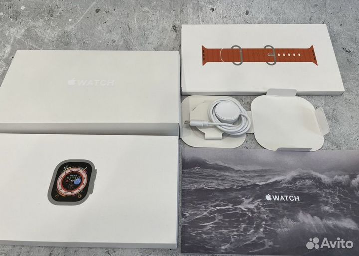 Apple watch ultra 49mm с яблоком при включении