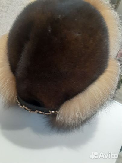 Шапка зимняя норковая женская