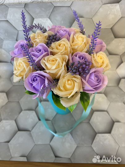 Букет из мыльных роз