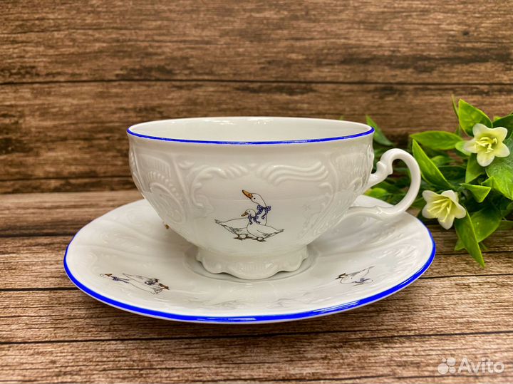 Чашка с блюдцем классика 