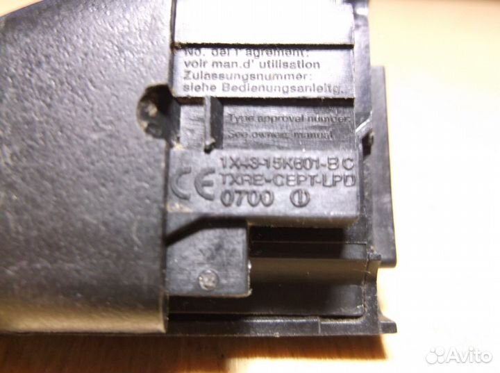 1X43-15K601-BC Jaguar чип ключ 4 кнопки