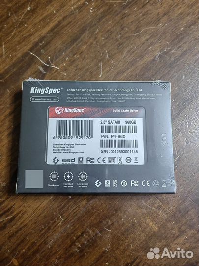 Новый SSD накопитель 960гб