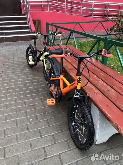 Детский велосипед btwin 16 (для двойни)