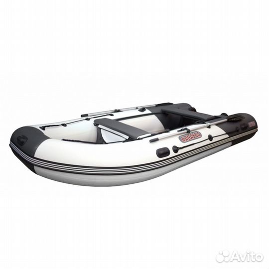 Лодка пвх Посейдон Касатка-365 серый/белый