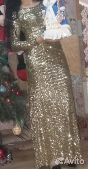 Платье рыбка блестящее