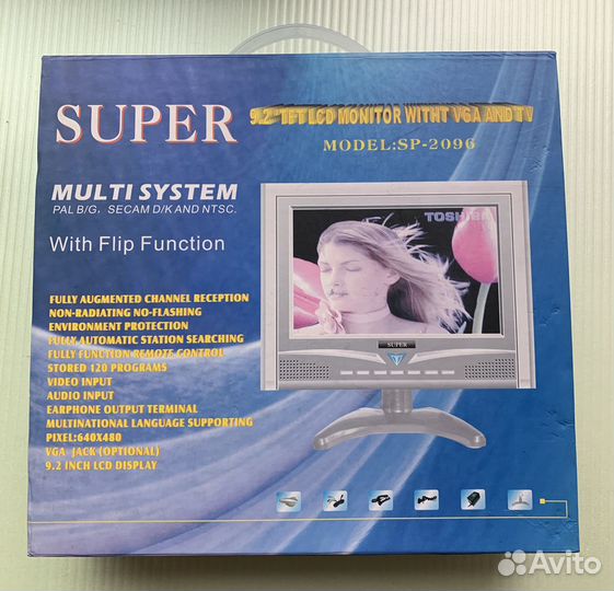 Мини телевизор Super SP-2096 9.2” новый
