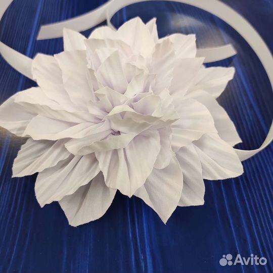 Чокер цветок на шею, чокер цветок белый