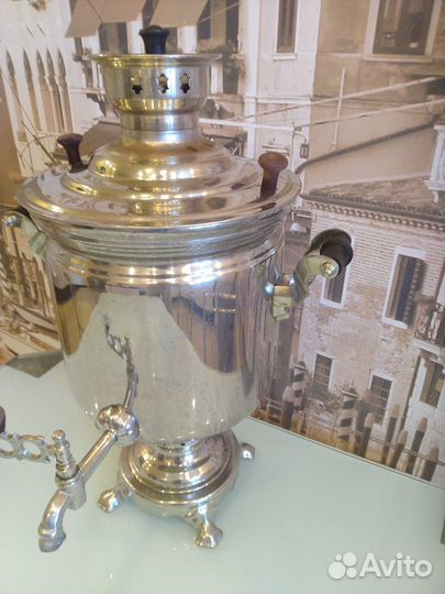 Самовар угольный 7л+заварочник