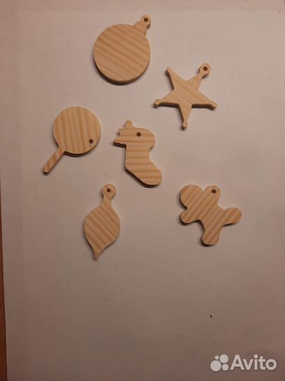 Заготовки новогодних игрушек из дерева