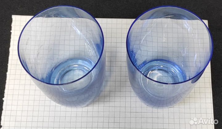 2 красивых стакана из синего стекла. Времен СССР В