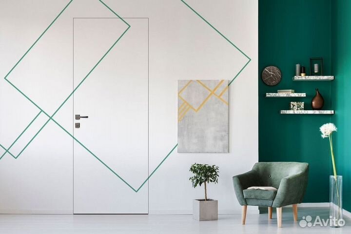 Двери межкомнатные скрытые под покраску, отделку