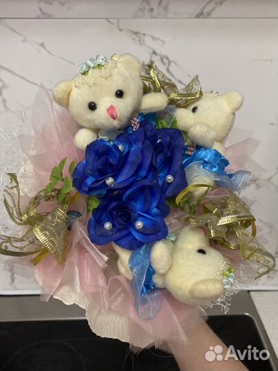 Букет плюшевых мишек