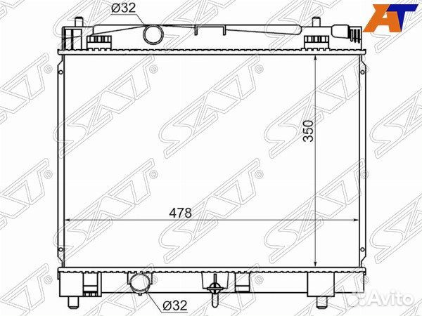 Радиатор toyota yaris