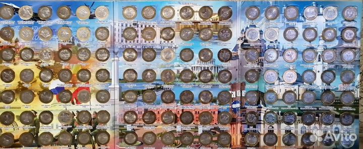 Полный набор биметаллических 10 рублей 2000-2020г