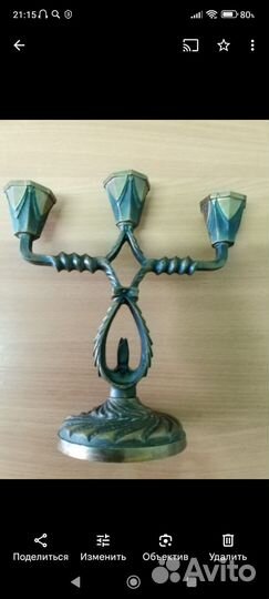 Подсвечник бронза СССР