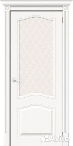 Межкомнатная дверь Классик-55, остеклённая, Whitey