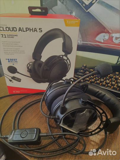 Игровые наушники hyperx cloud alpha s новые