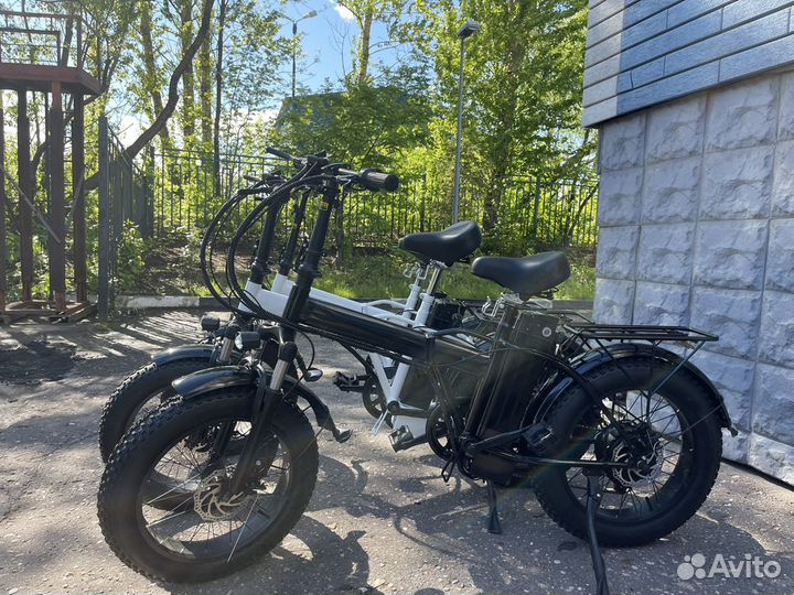 Электрофэтбайк складной мощный колеса 20*4