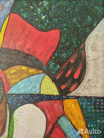 Картина Рыба Геометрия 75 х 75 см