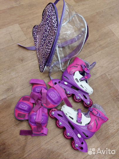 Роликовые коньки детские для девочки р. 30-33