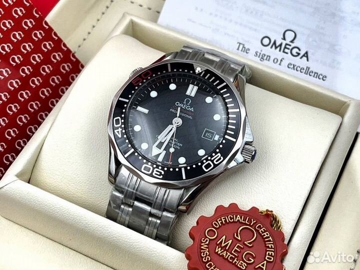 Тяжелые мужские наручные часы Omega Seamaster