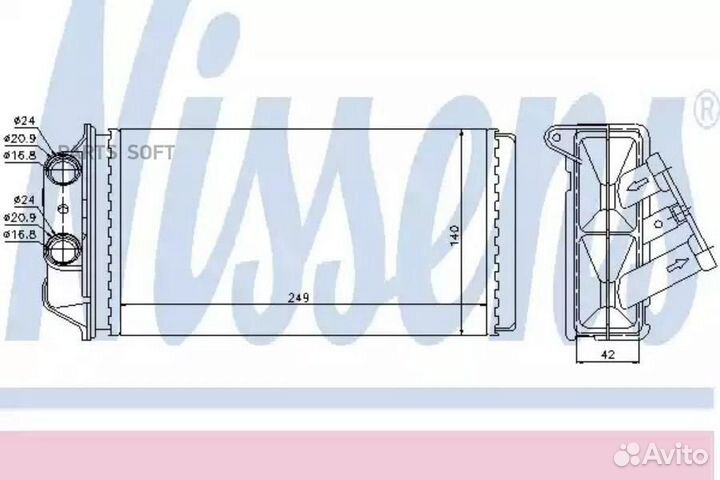 Радиатор отопителя fiat albea (1997) 1.2