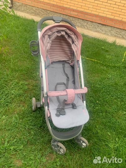 Прогулочная коляска розовый