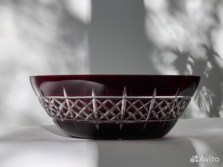 Ваза -конфетница Германия цветное стекоо