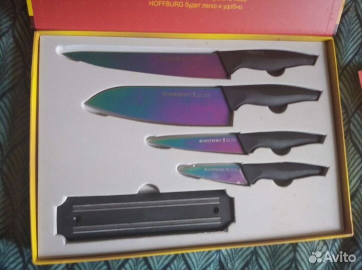 Набор кухонных ножей hoffburg титан