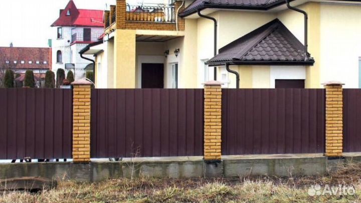 Откатные ворота металлические прочные