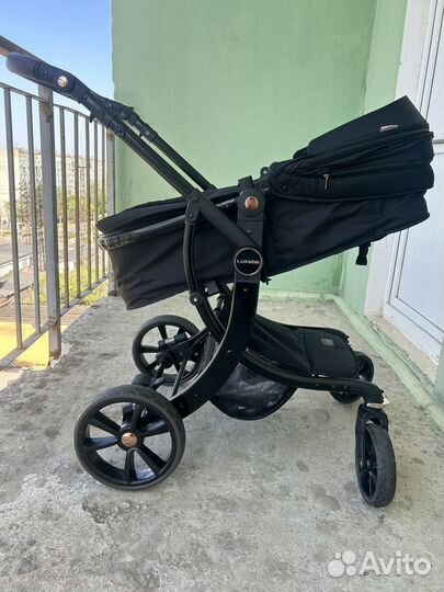 Детская коляска трансформер Luxmom 3в1 черная