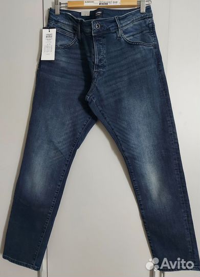 Джинсы синие W 34 jack&jones