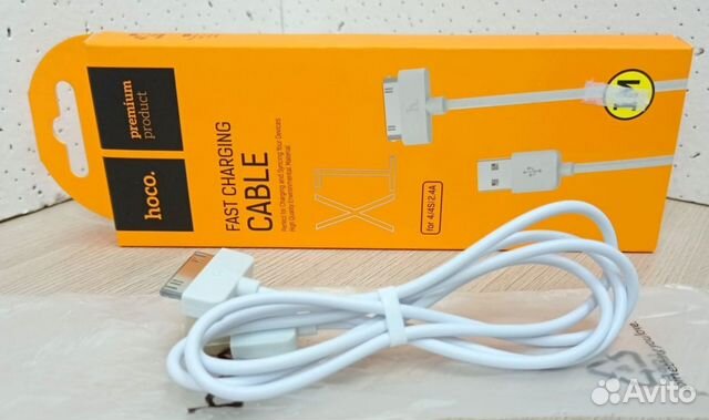 Кабель USB - 30 pin hoco X1 Rapid, 1.0м, круглый