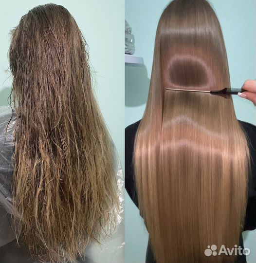 Кератиновое выпрямление волос / Нанопластика