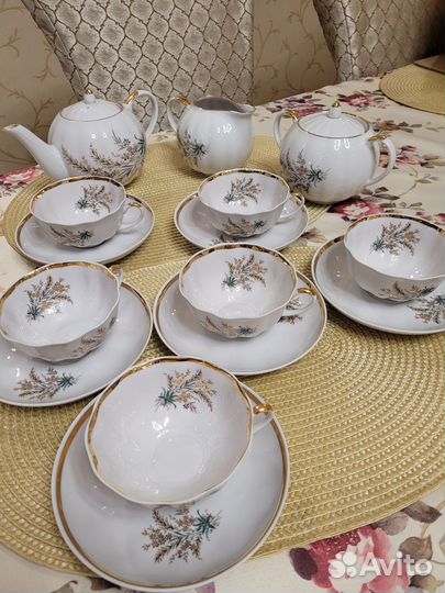 Новый фарфоровый чайный сервиз СССР