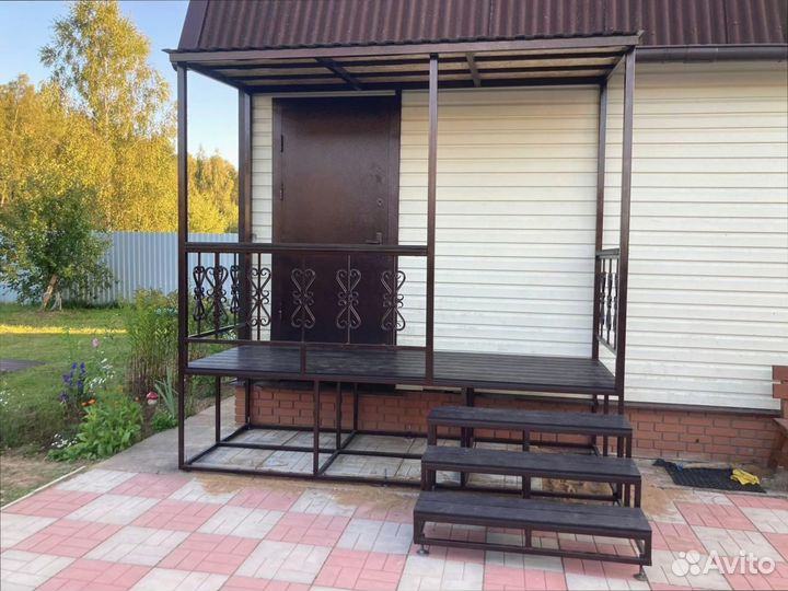 Терраса на металлокаркасе любой размер