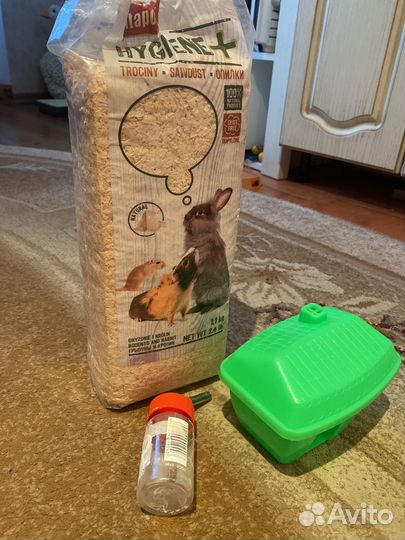 Домик для грызунов,колесо,поилка, наполнитель