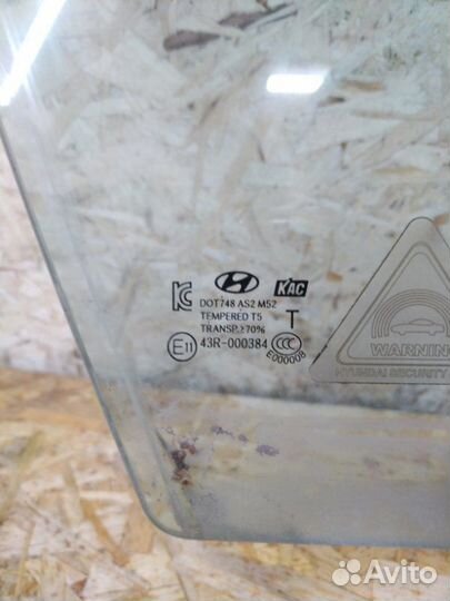 Стекло двери переднее правое Hyundai I40 VF G4NA