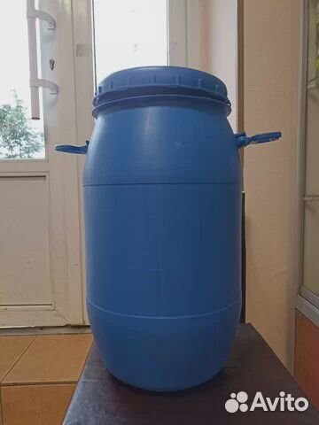 Бочка пластиковая (hdpe) 40л, с крышкой и ручками