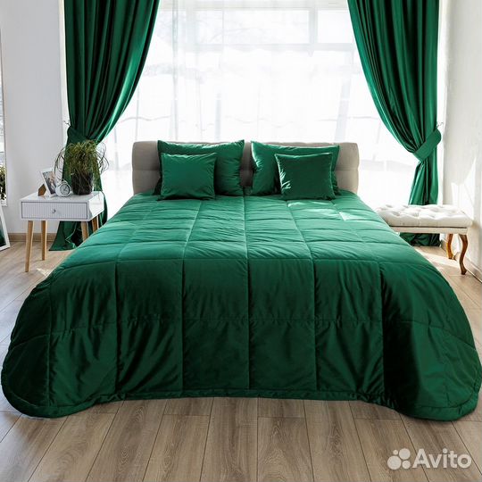 Покрывало беллиссимо изумруд новое плед