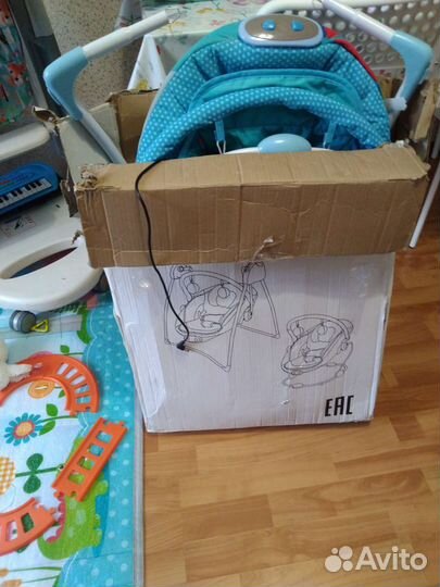 Электронные качели 2в1 babyton blue