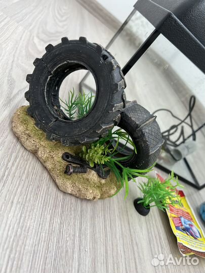 Аквариум прямоугольный с крышкой 7 литров бу