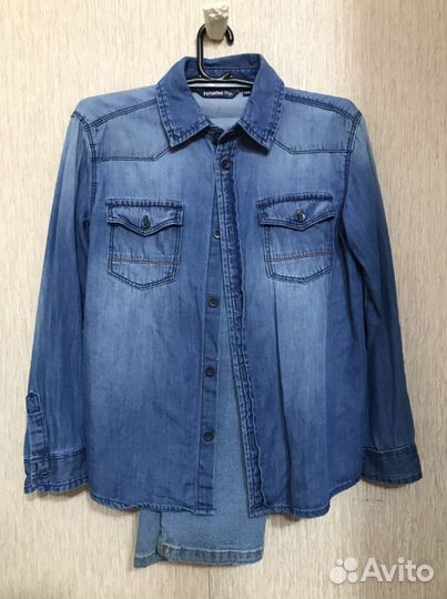 Джинсы и рубашка 134