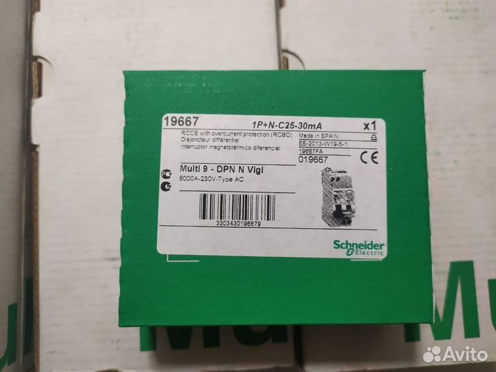 Schneider Electric A9N19667 (19667) 6ка 25A C 30мa