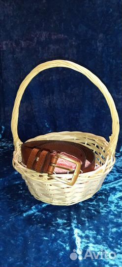 Мужской кожаный ремень ручной работы