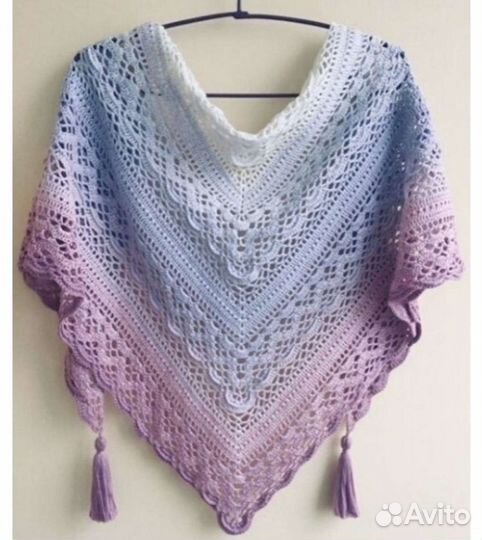 Шаль крючком (бактус)